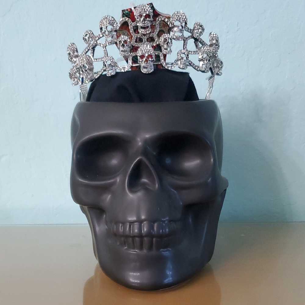 Skull Silver Crystal Crown